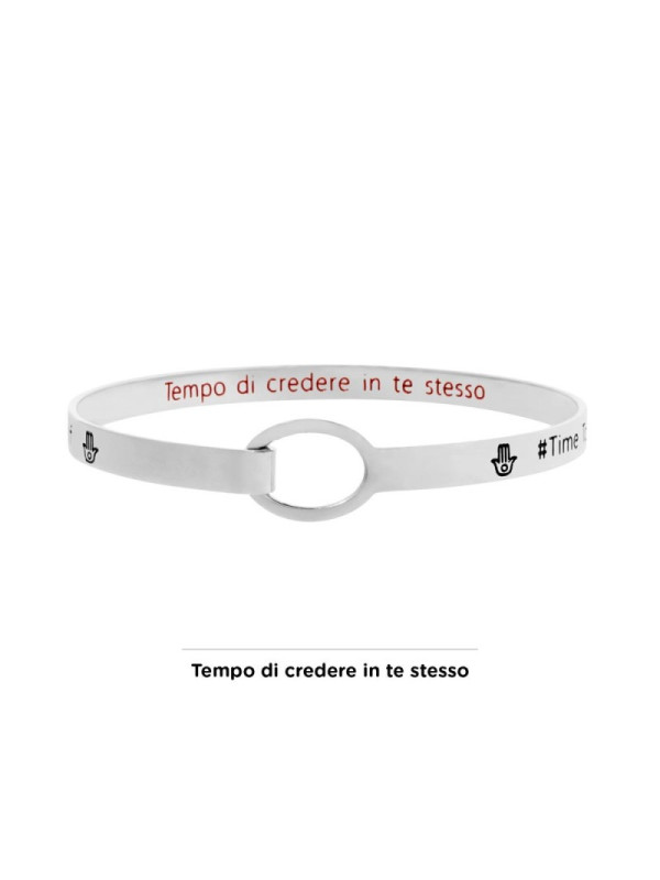 Bracciale Donna Marlù 18BR066 rigido mano di fatima in Acciaio Silver