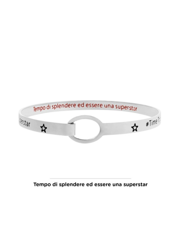 Bracciale Donna Marlù 18BR055 Rigido Stella in Acciaio Silver