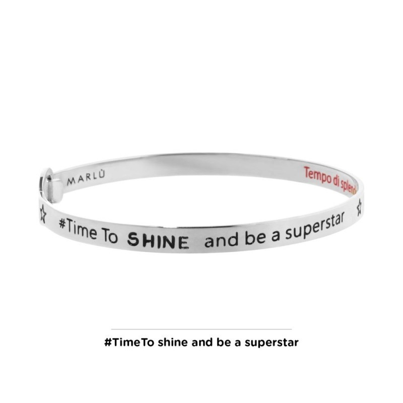 Bracciale Donna Marlù 18BR055 Rigido Stella in Acciaio Silver