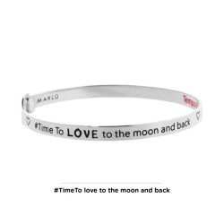 Bracciale Donna Marlù 18BR063 Rigido Cuore in Acciaio Silver