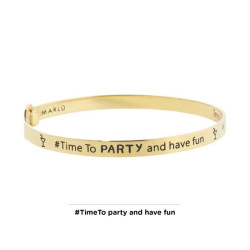 Bracciale Donna Marlù 18BR062G Rigido cocktail in Acciaio Oro