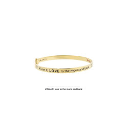 Bracciale Donna Marlù 18BR063G Rigido Amore in Acciaio Oro