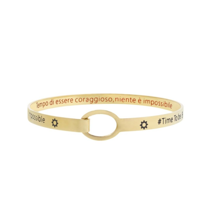 Bracciale Donna Marlù 18BR057G Rigido sole in Acciaio Oro