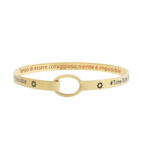Bracciale Donna Marlù 18BR057G Rigido sole in Acciaio Oro