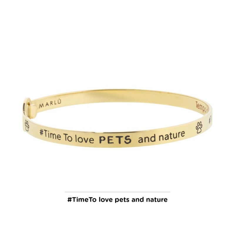 Bracciale Donna Marlù 18BR056G Rigido zampina in Acciaio Oro