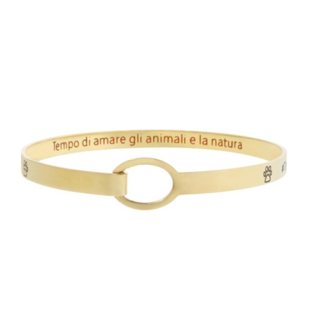Bracciale Donna Marlù 18BR056G Rigido zampina in Acciaio Oro