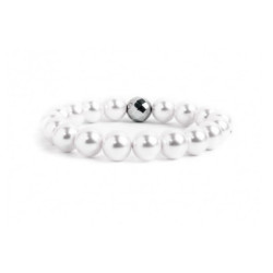 Bracciale Donna Marlù 15BR031-10 Filo Elastico e Perle Bianche