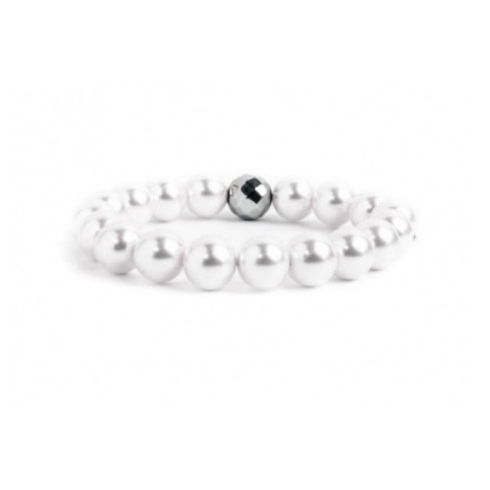 Bracciale Donna Marlù 15BR031-10 Filo Elastico e Perle Bianche