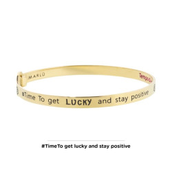 Bracciale Donna Marlù 18BR065G Rigido quadrifoglio in Acciaio Oro