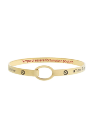 Bracciale Donna Marlù 18BR065G Rigido quadrifoglio in Acciaio Oro