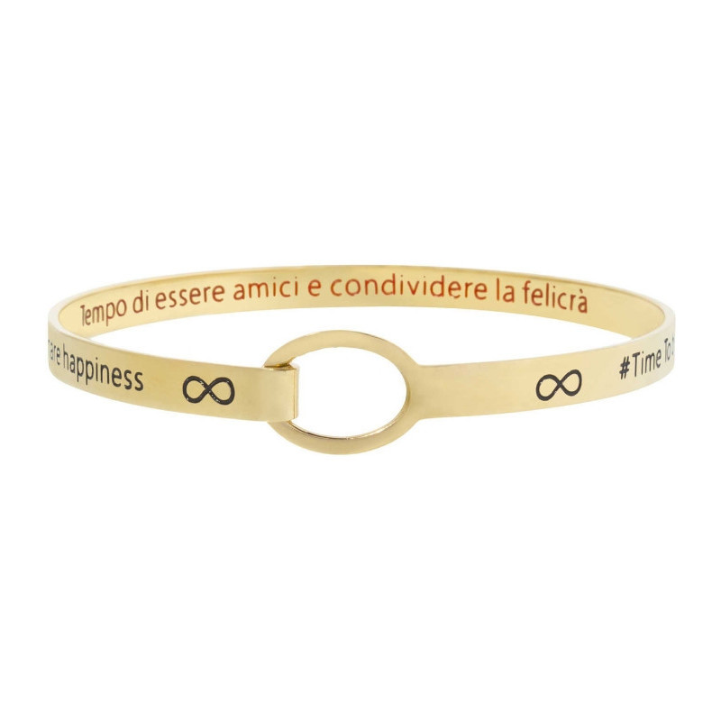 Bracciale Donna Marlù 18br060g Amici Acciaio Oro