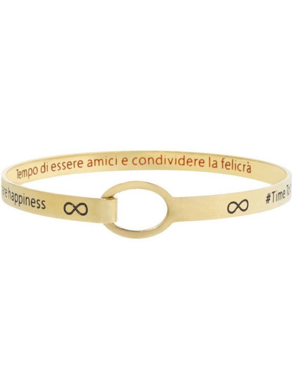 Bracciale Donna Marlù 18br060g Amici Acciaio Oro