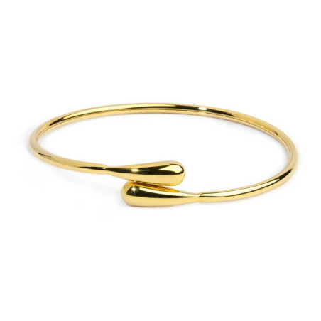 Bracciale Donna Marlù 33BR0062G rigido contrarié con goccia Acciaio Oro