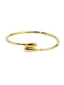 Bracciale Donna Marlù 33BR0062G rigido contrarié con goccia Acciaio Oro