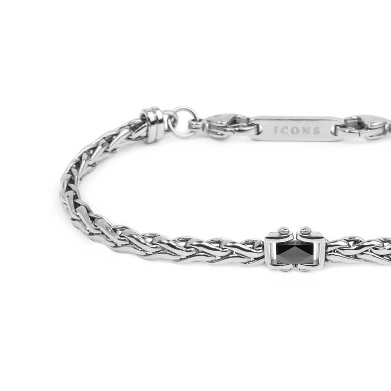 Bracciale Uomo Marlù 30BR0034 catena sonaglio Acciaio Silver