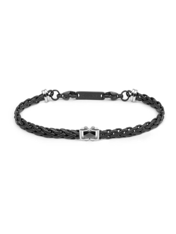 Bracciale Uomo Marlù 30BR0034N catena sonaglio Acciaio Nero