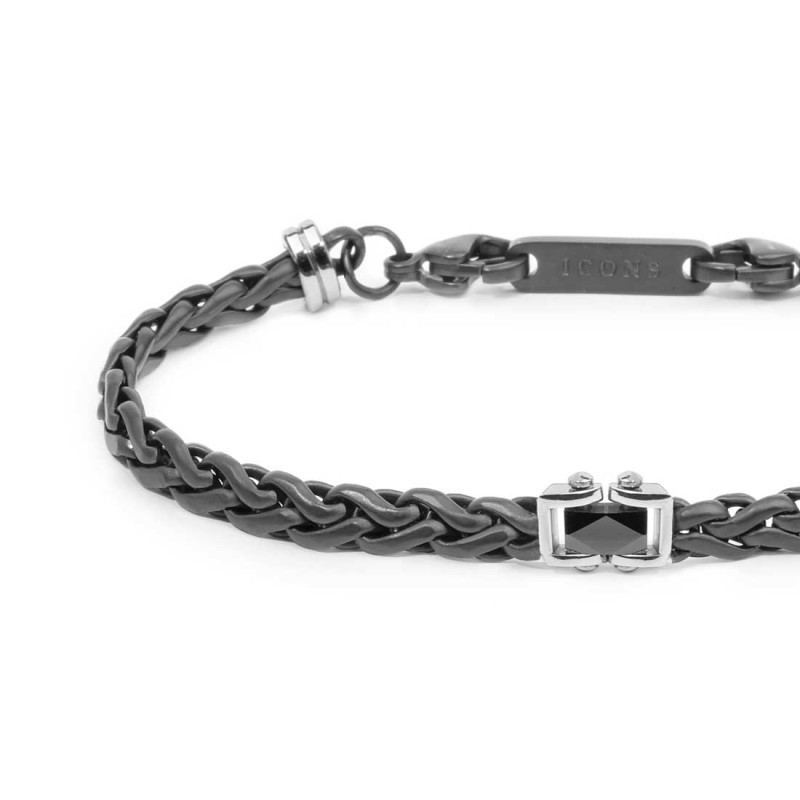 Bracciale Uomo Marlù 30BR0034T catena sonaglio Acciaio Titanio