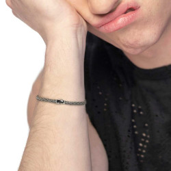 Bracciale Uomo Marlù 30BR0034T catena sonaglio Acciaio Titanio