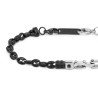 Bracciale Uomo Marlù 30BR0035N catena marine Acciaio Nero e Silver