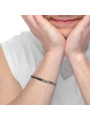 Bracciale Uomo Marlù 30BR0035N catena marine Acciaio Nero e Silver