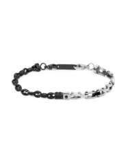 Bracciale Uomo Marlù 30BR0035N catena marine Acciaio Nero e Silver
