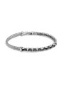 Bracciale Uomo Marlù 30BR0036 catena fishbone doppia Acciaio Silver