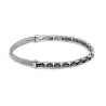 Bracciale Uomo Marlù 30BR0036 catena fishbone doppia Acciaio Silver