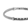 Bracciale Uomo Marlù 30BR0036 catena fishbone doppia Acciaio Silver
