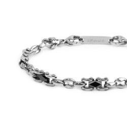 Bracciale Uomo Marlù 30BR0037 catena marine con elementi acciaio Silver