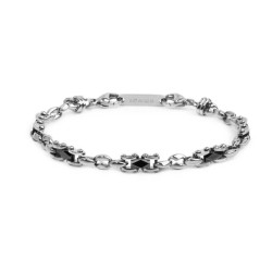 Bracciale Uomo Marlù 30BR0037 catena marine con elementi acciaio Silver