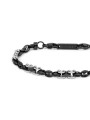 Bracciale Uomo Marlù 30BR0037N catena marine con elementi acciaio Nero