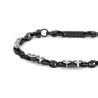Bracciale Uomo Marlù 30BR0037N catena marine con elementi acciaio Nero