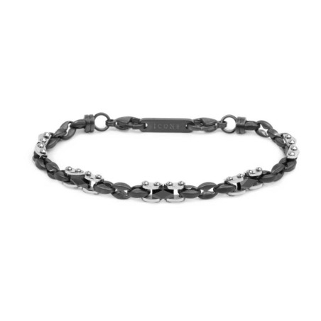 Bracciale Uomo Marlù 30BR0037T catena marine con elementi acciaio Titanio