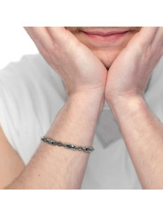 Bracciale Uomo Marlù 30BR0037T catena marine con elementi acciaio Titanio