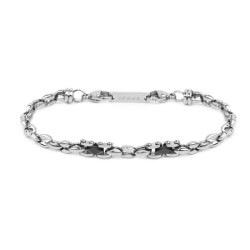 Bracciale Uomo Marlù 30BR0038 catena marine con elementi acciaio Silver