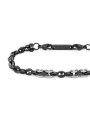 Bracciale Uomo Marlù 30BR0038N catena marine con elementi acciaio Nero