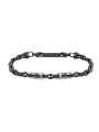 Bracciale Uomo Marlù 30BR0038N catena marine con elementi acciaio Nero