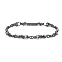 Bracciale Uomo Marlù 30BR0038T catena marine con elementi acciaio Titanio