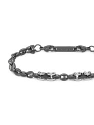 Bracciale Uomo Marlù 30BR0038T catena marine con elementi acciaio Titanio
