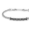 Bracciale Uomo Marlù 30BR0039 catena sonaglio piatta centrale Acciaio Silver