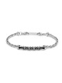 Bracciale Uomo Marlù 30BR0039 catena sonaglio piatta centrale Acciaio Silver