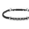 Bracciale Uomo Marlù 30BR0039N catena sonaglio piatta centrale Acciaio Nero