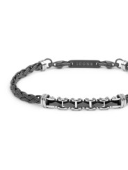 Bracciale Uomo Marlù 30BR0039T catena sonaglio piatta centrale Acciaio Tianio