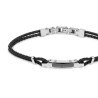 Bracciale Uomo Marlù 30BR0041-N pelle nera intrecciata