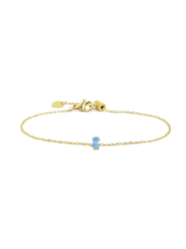 Bracciale Donna Marlù 2BR0100G-AM Acciaio Oro Pietra Acqua Marina