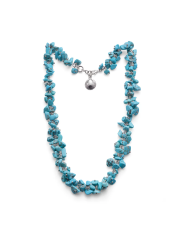 Collana Donna Maria Cristina Sterling G4243 ELba in Argento 925% e Aulite Celeste