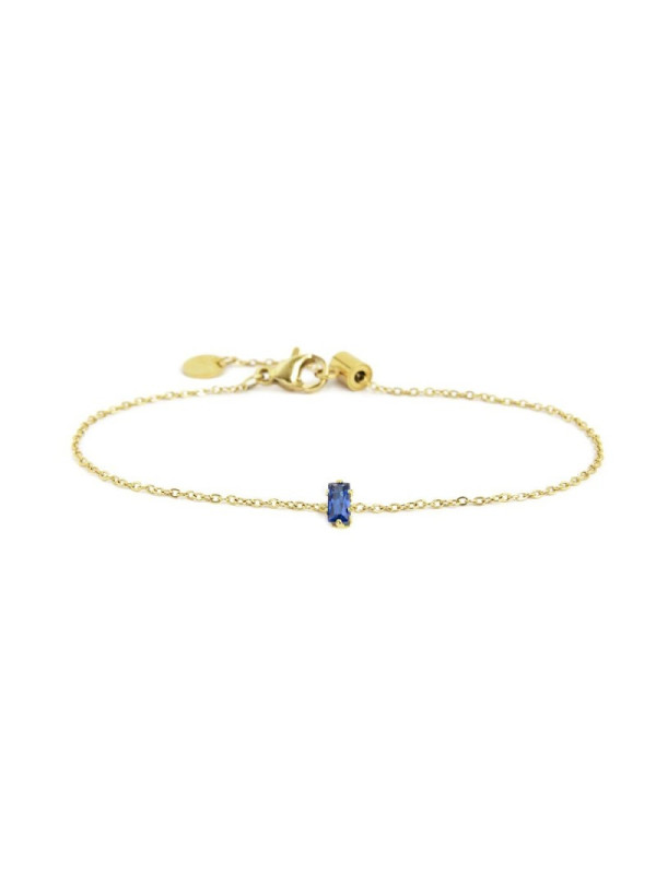 Bracciale Donna Marlù 2BR0100G-B Acciaio Oro Pietra Acqua Blu