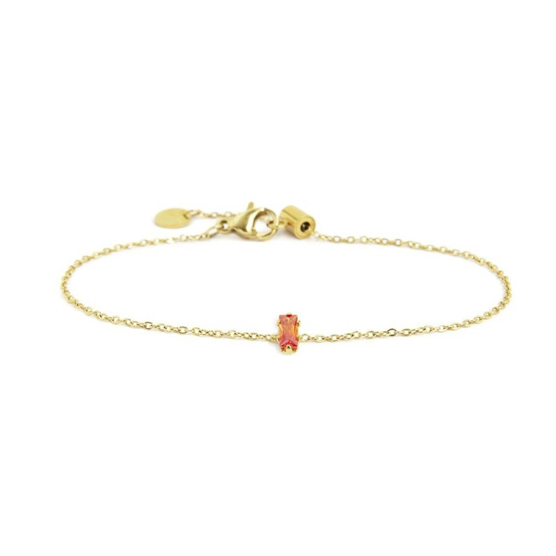Bracciale Donna Marlù 2BR0100G-H Acciaio Oro Pietra Arancione