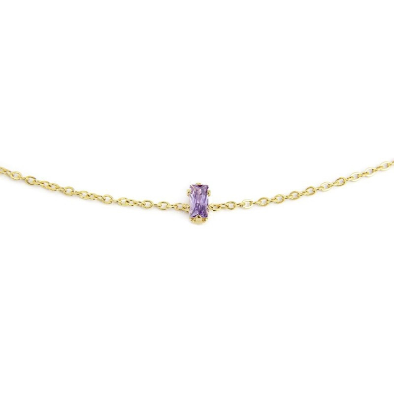 Bracciale Donna Marlù 2BR0100G-P Acciaio Oro Pietra Viola