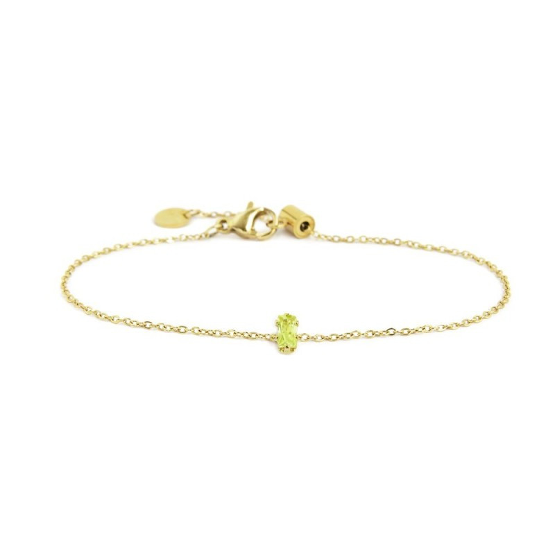 Bracciale Donna Marlù 2BR0100G-V Acciaio Oro Pietra Verde